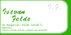 istvan felde business card